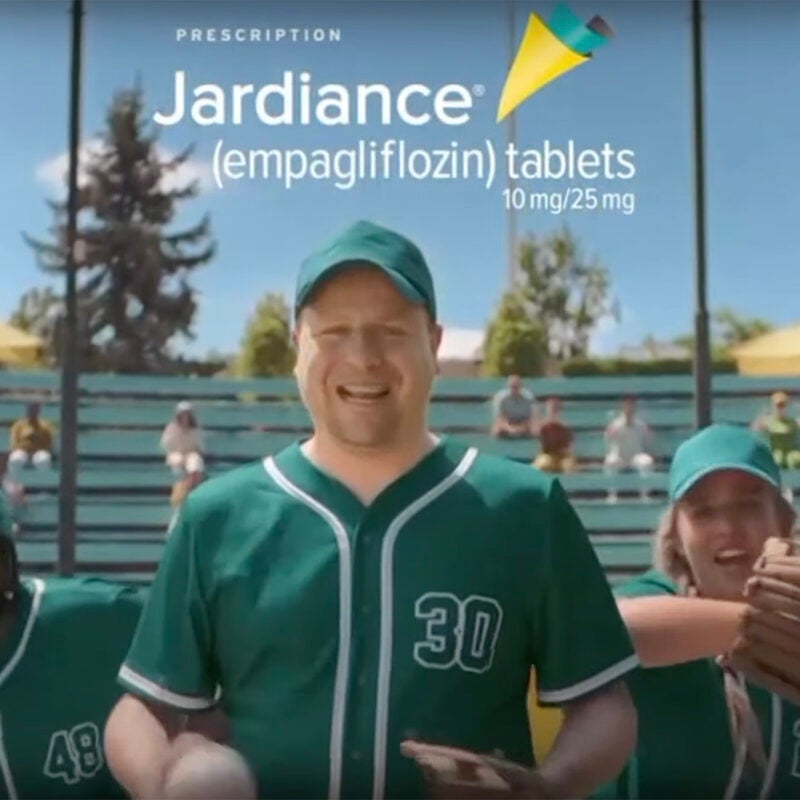 Screenshot from a Jardiance commercial.